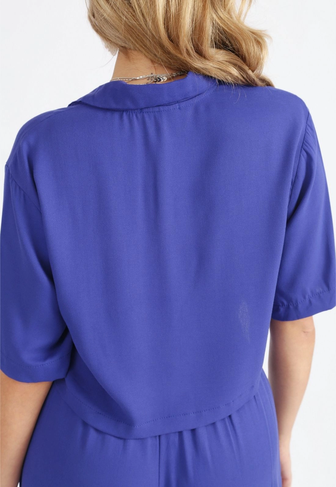 Camisa Cropped Twill Bolso