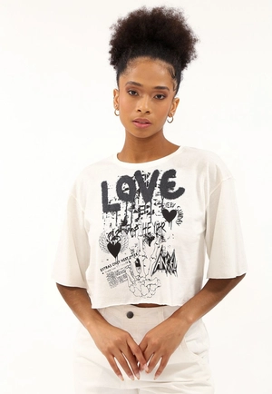 Cropped M/M M/C Silk Love Glitter