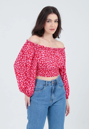 Cropped Viscose 7/8 Animal Print