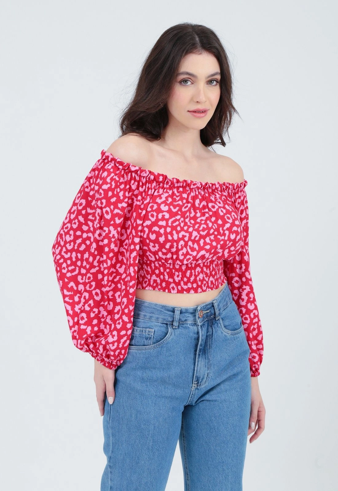 Cropped Viscose 7/8 Animal Print