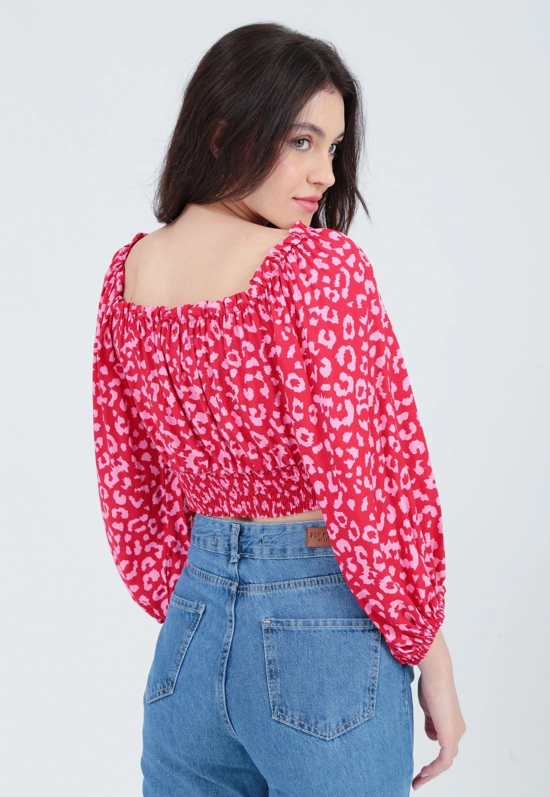 Cropped Viscose 7/8 Animal Print