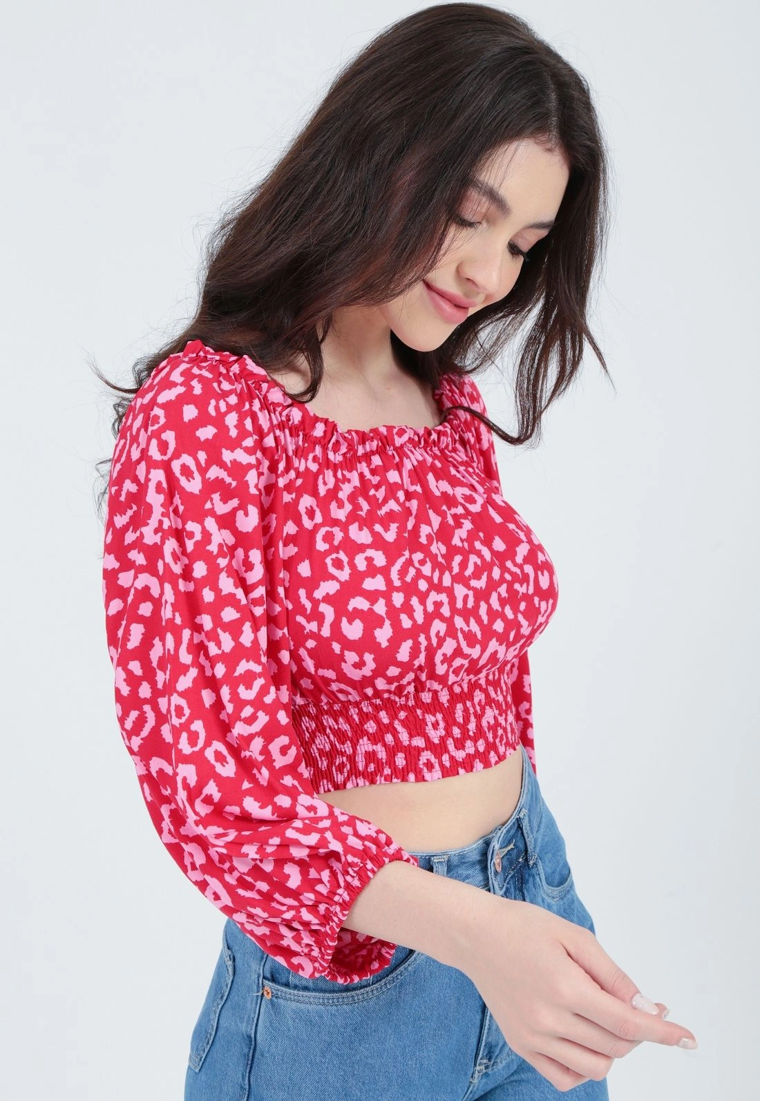 Cropped Viscose 7/8 Animal Print