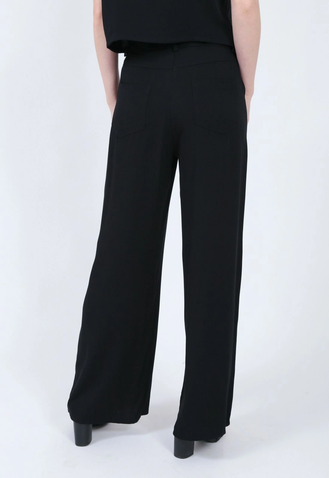Calça Viscose Wide Leg Prega