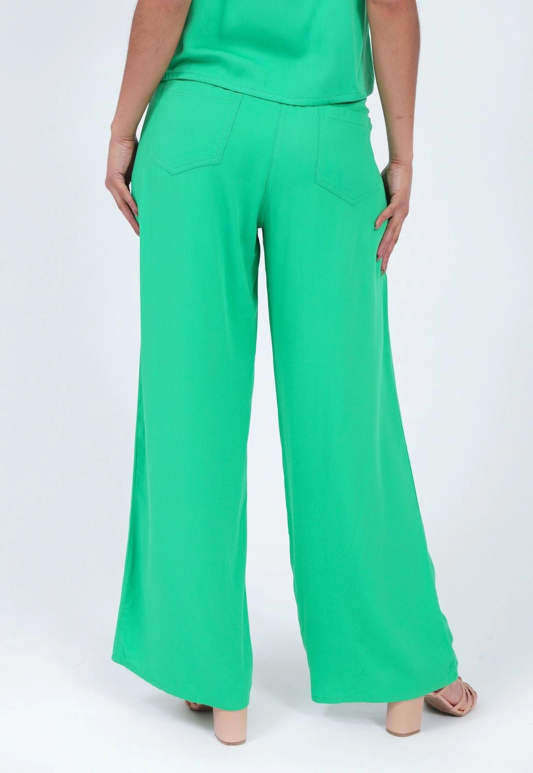 Calça Viscose Wide Leg Prega