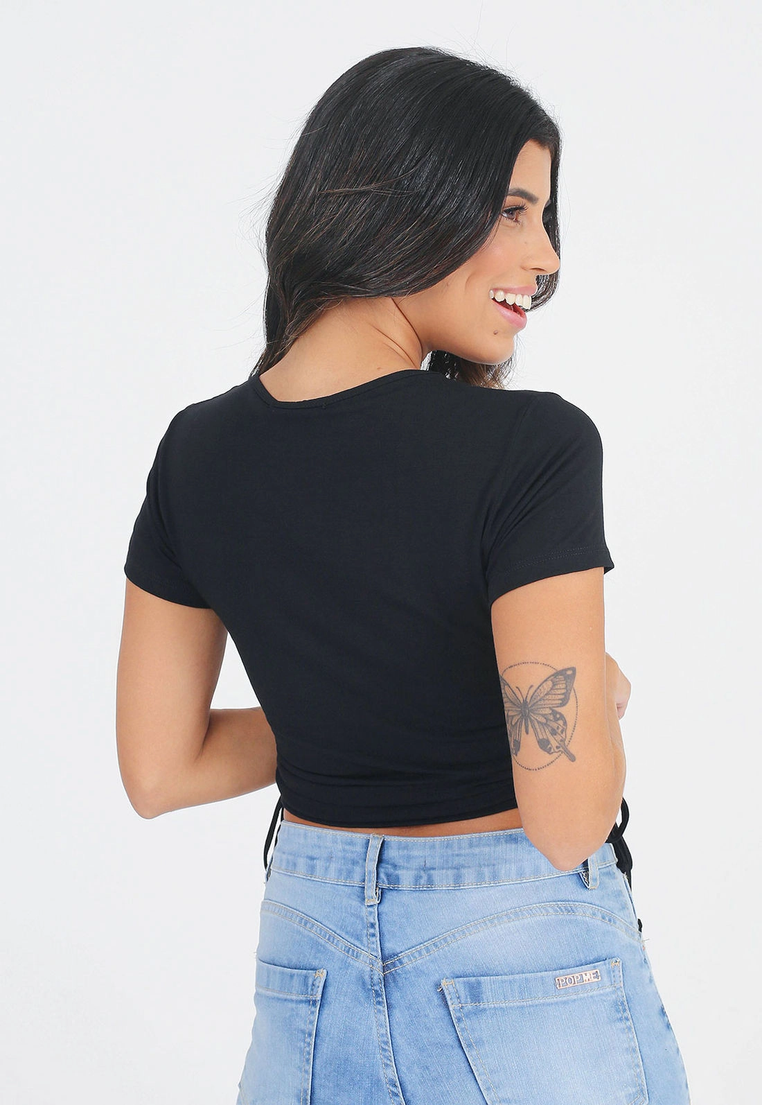 Blusa Manga Curta Cordão