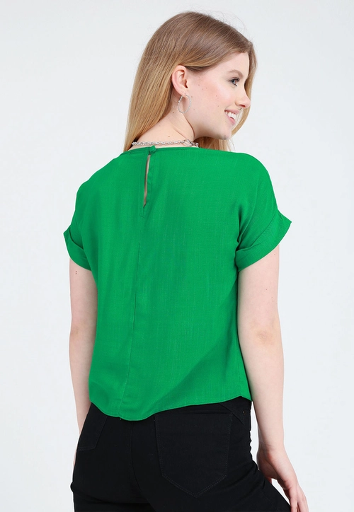 Blusa Viscolinho Manga Curta Gota