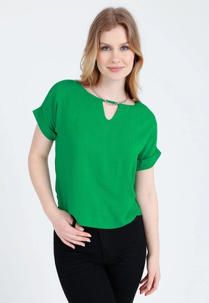 Blusa Viscolinho Manga Curta Gota