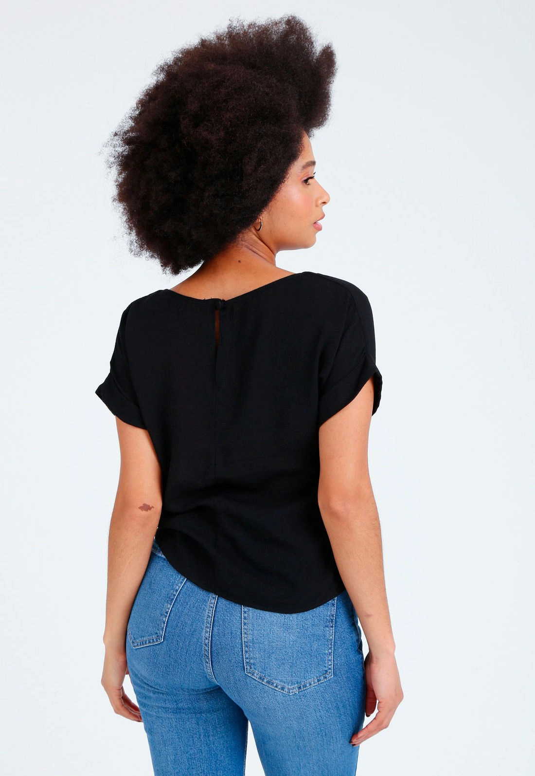 Blusa Viscolinho Manga Curta Gota