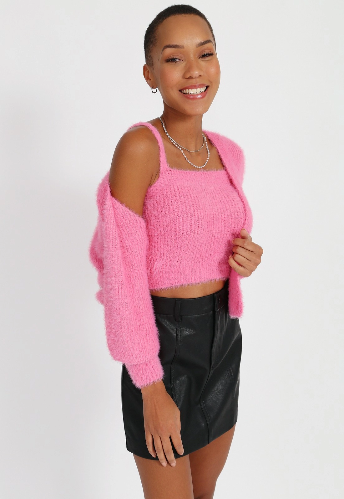 Conjunto Twin Set Tricô Pelinho