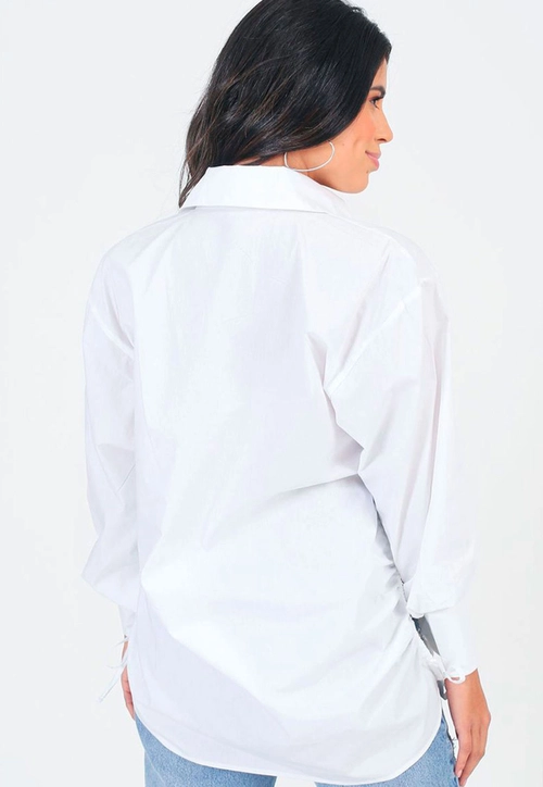 Camisa Tricoline Ajustes Laterais
