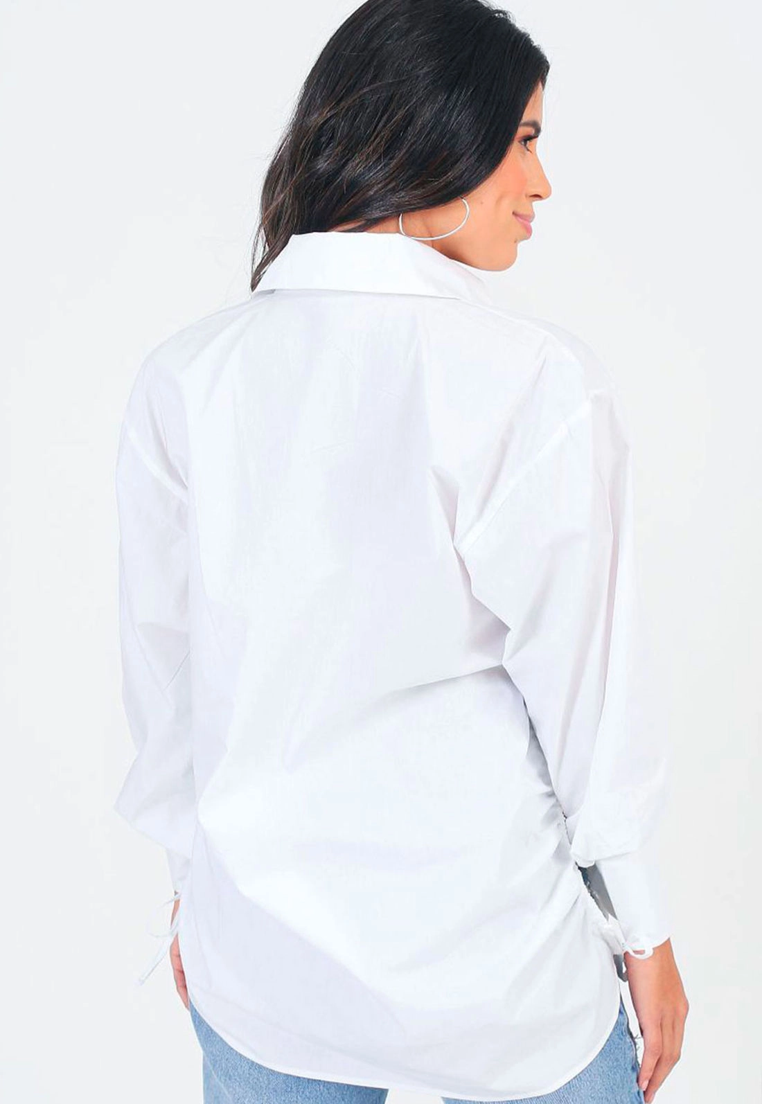 Camisa Tricoline Ajustes Laterais