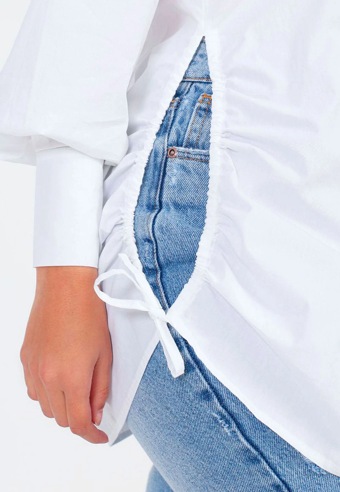 Camisa Tricoline Ajustes Laterais