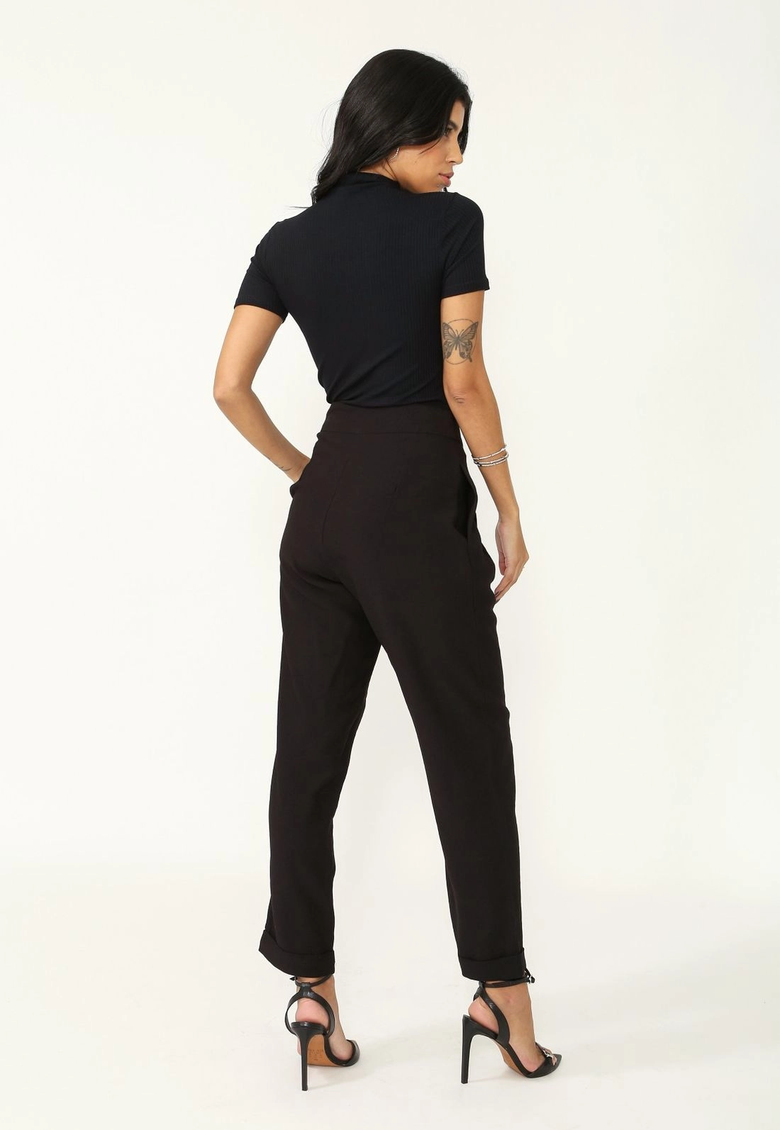 Calca Crepe Marrant Prega Barra