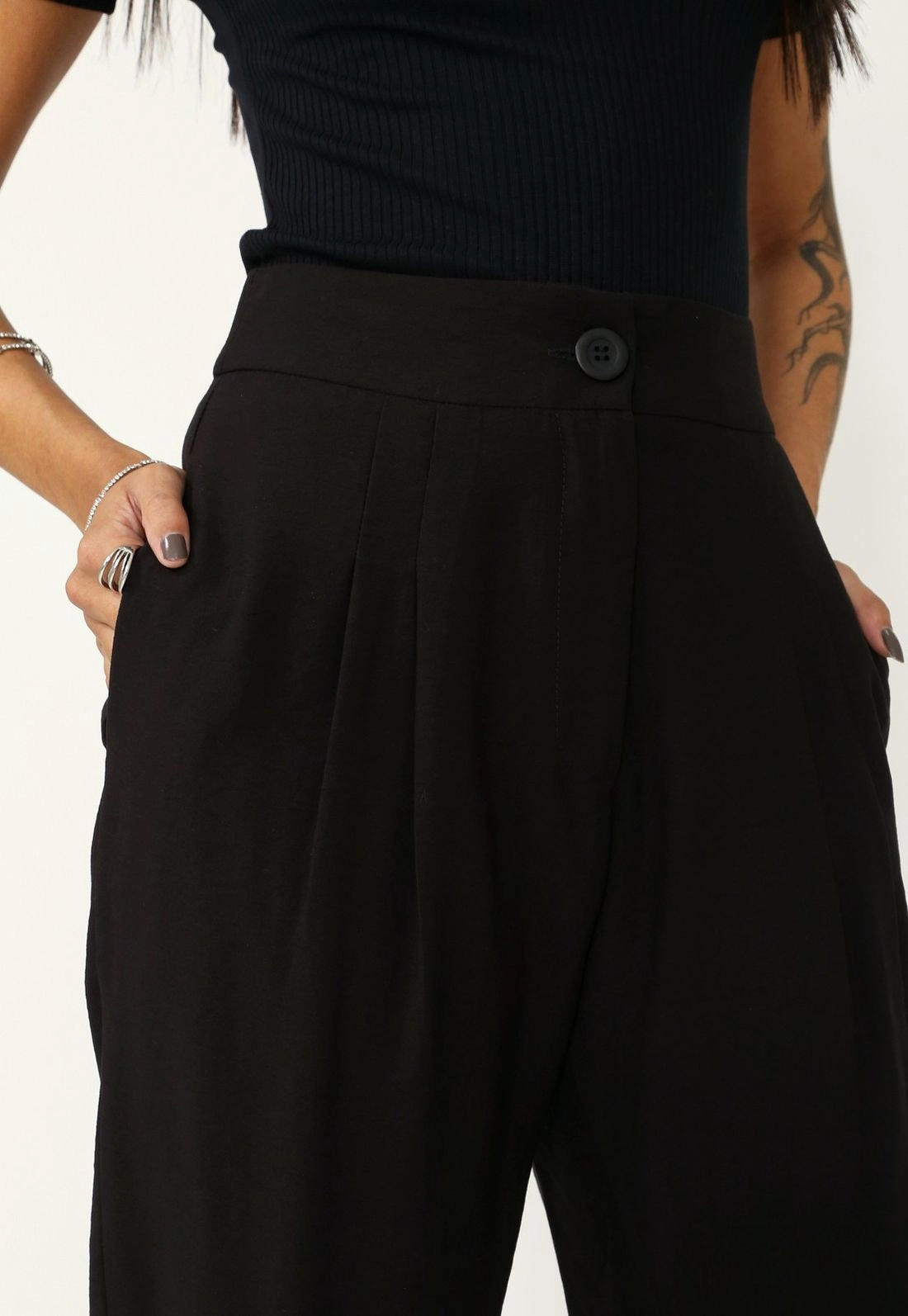 Calca Crepe Marrant Prega Barra