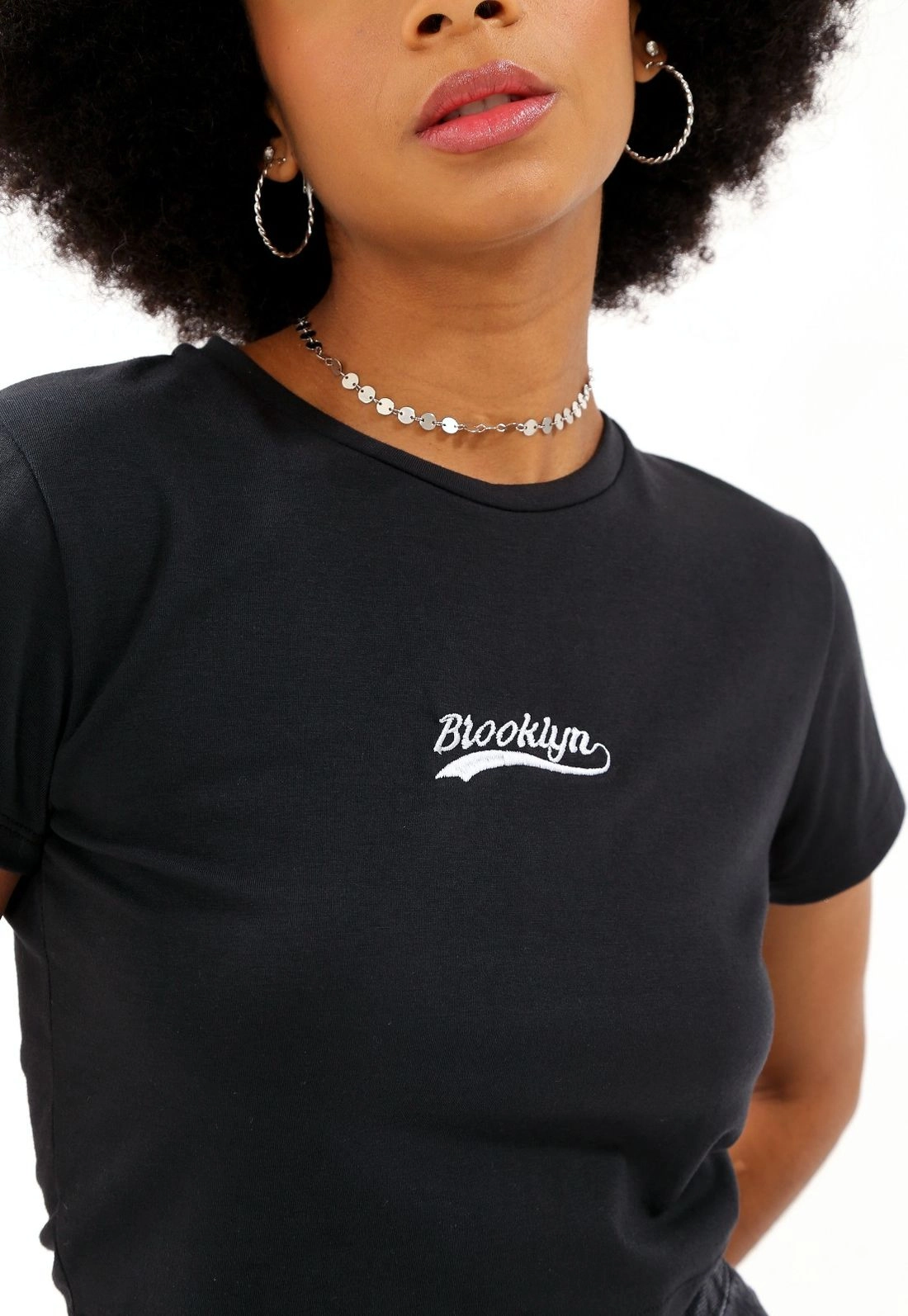 Cropped Cotton M/C Bordado Brooklyn