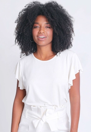 Blusa Manga Curta Babados