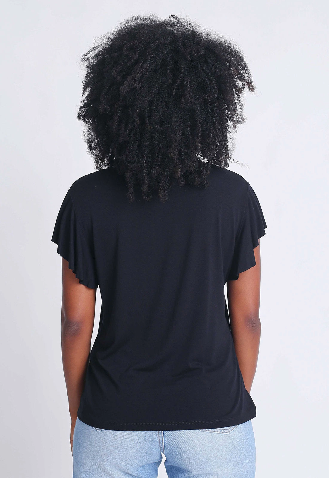 Blusa Manga Curta Babados