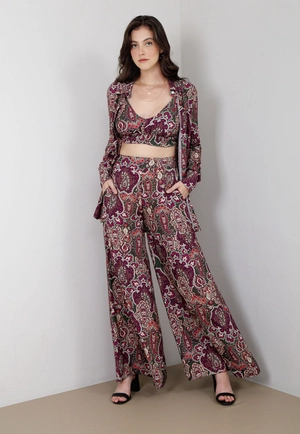 Calça Viscose Pantalona Estampada