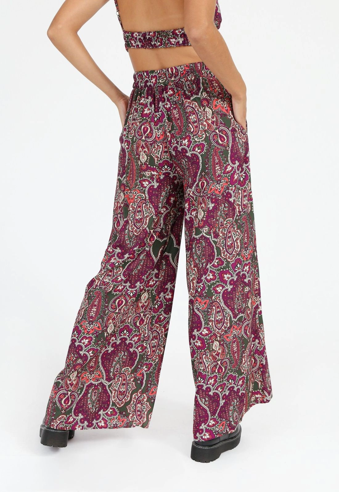 Calça Viscose Pantalona Estampada