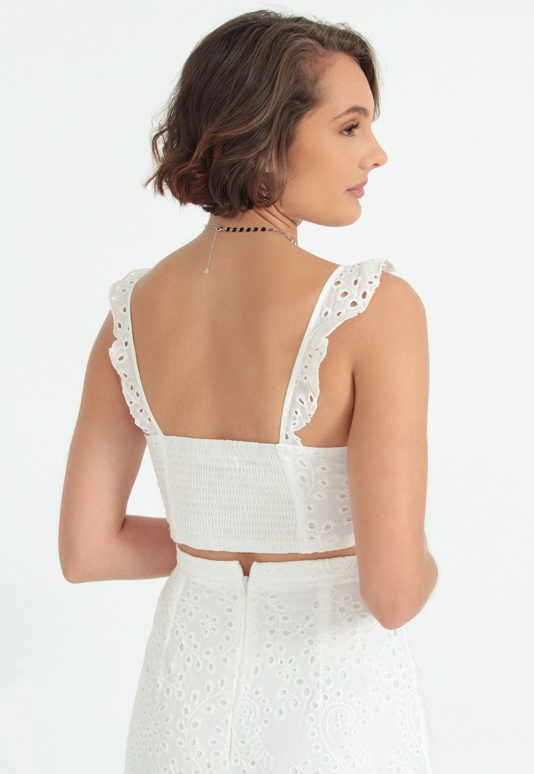 Blusa Cropped Laise Babado