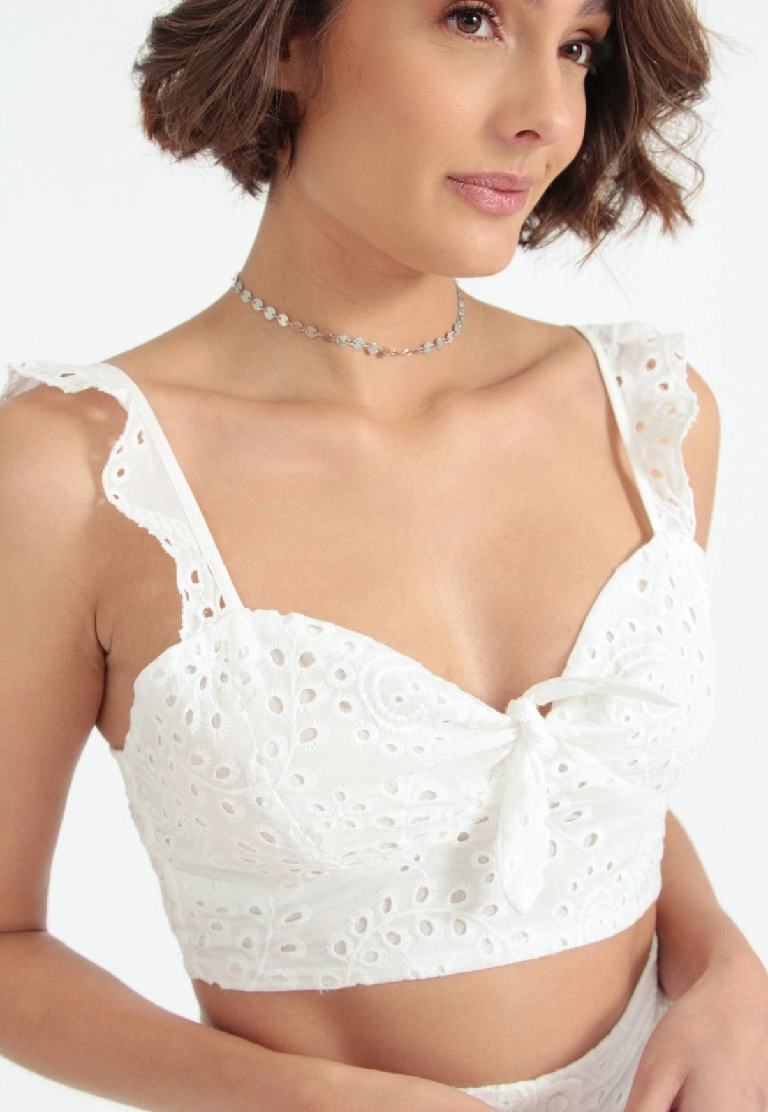 Blusa Cropped Laise Babado