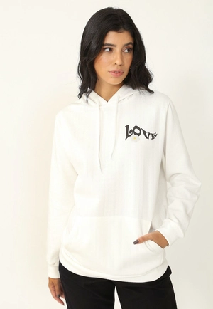 Blusa Moletom Oversize Manga Longa Love
