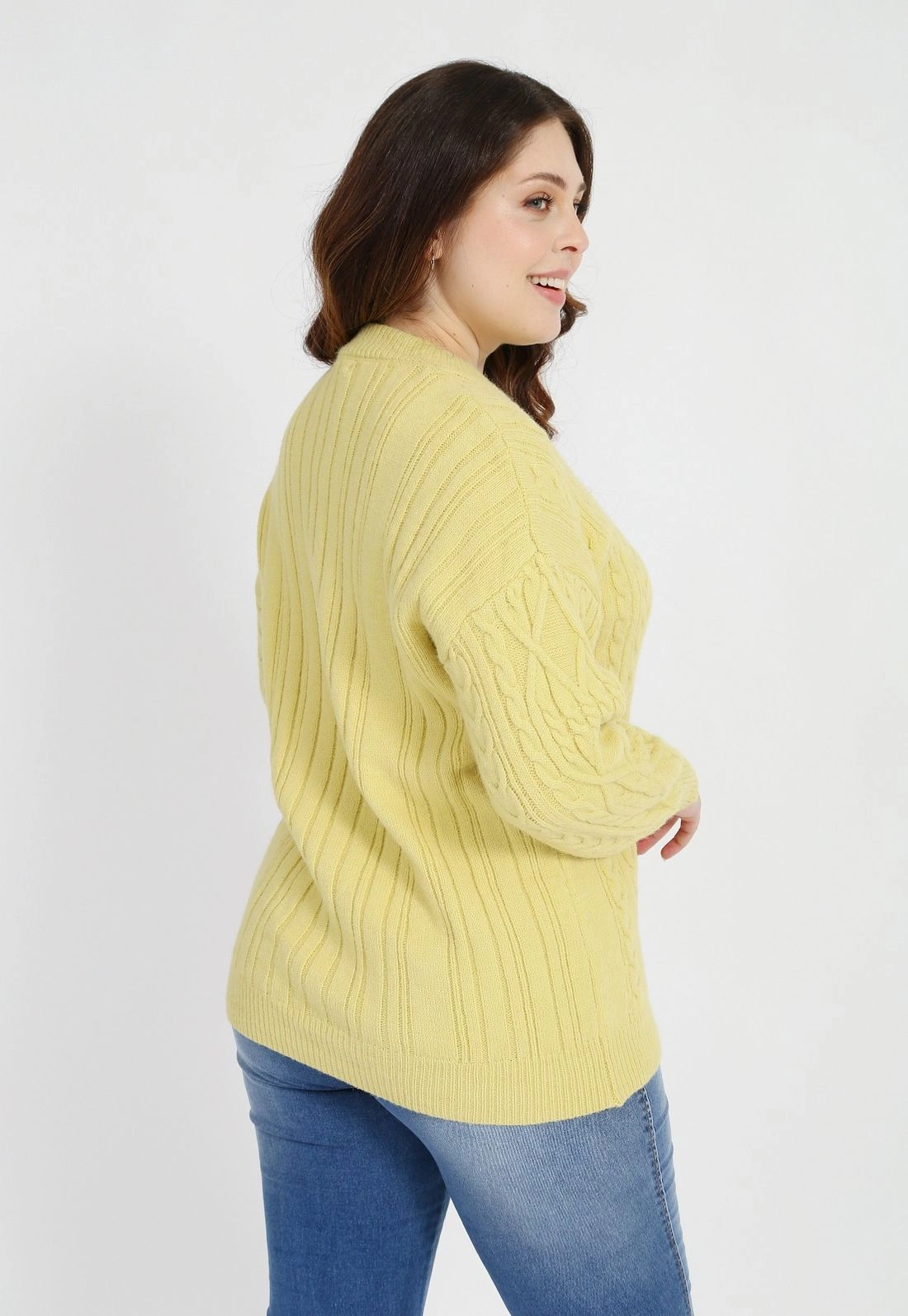 Blusa Tricô Manga Longa Trança