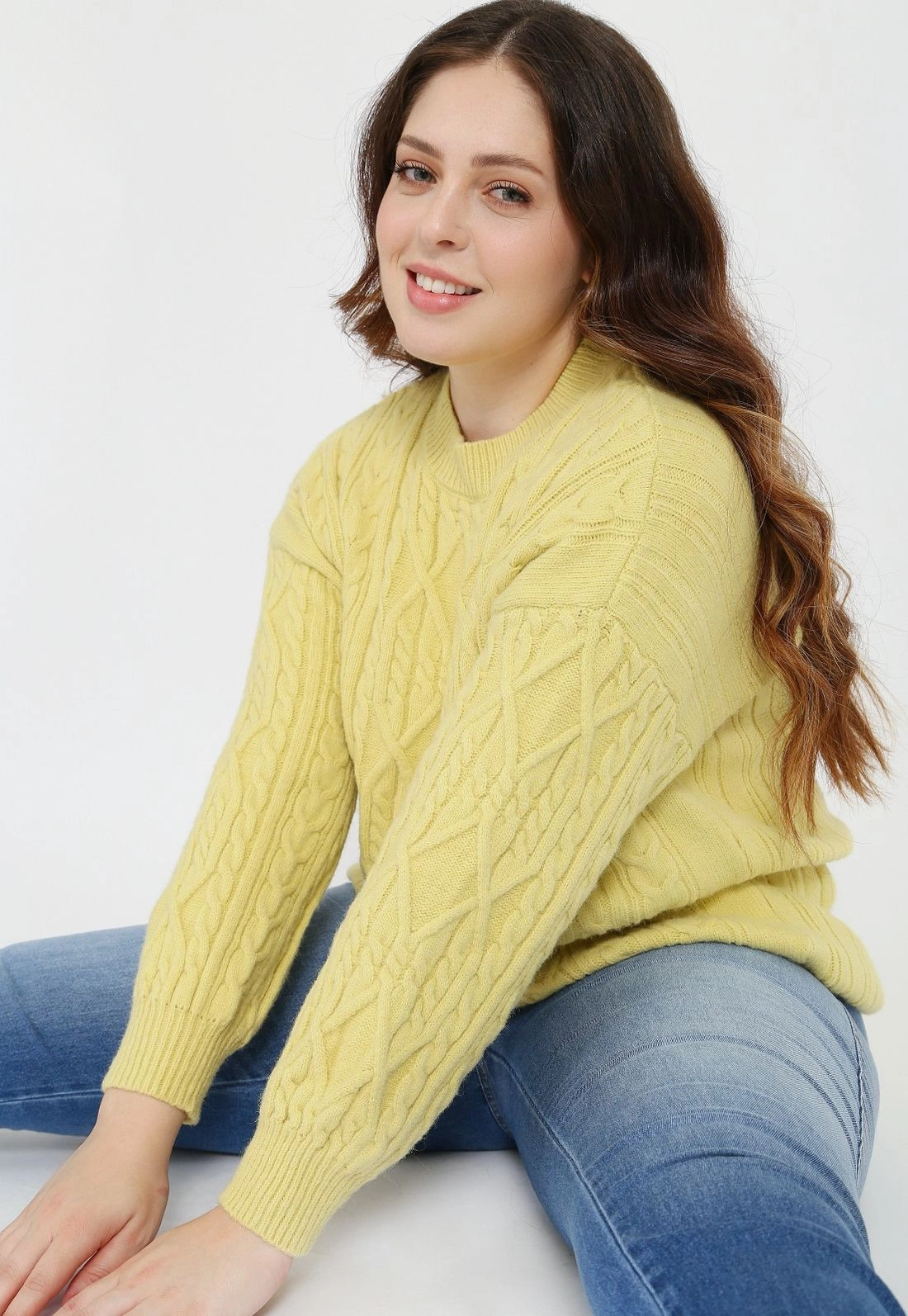Blusa Tricô Manga Longa Trança