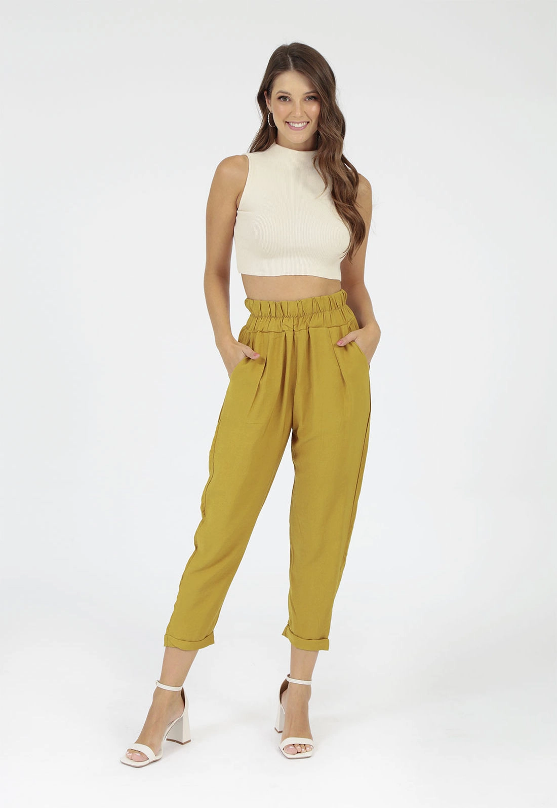 Calça Crepe Cós Elástico