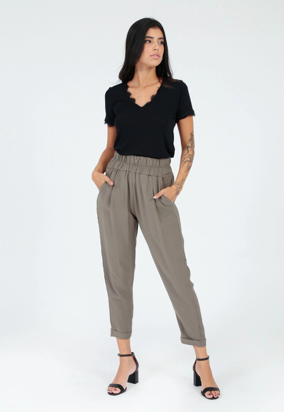 Calça Crepe Cós Elástico