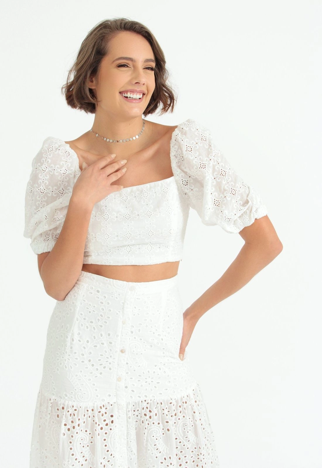 Blusa Cropped Laise Bufante