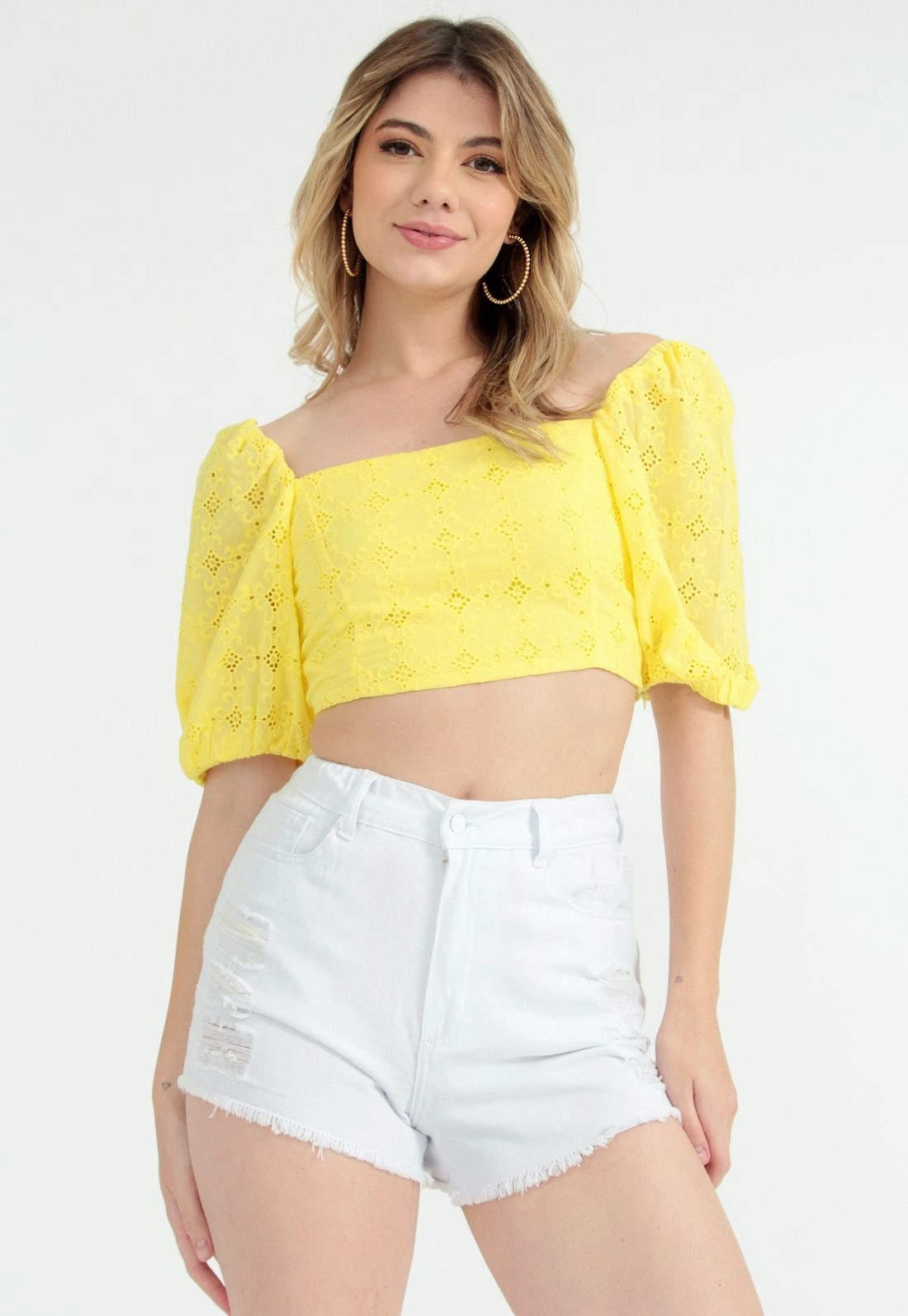 Blusa Cropped Laise Bufante