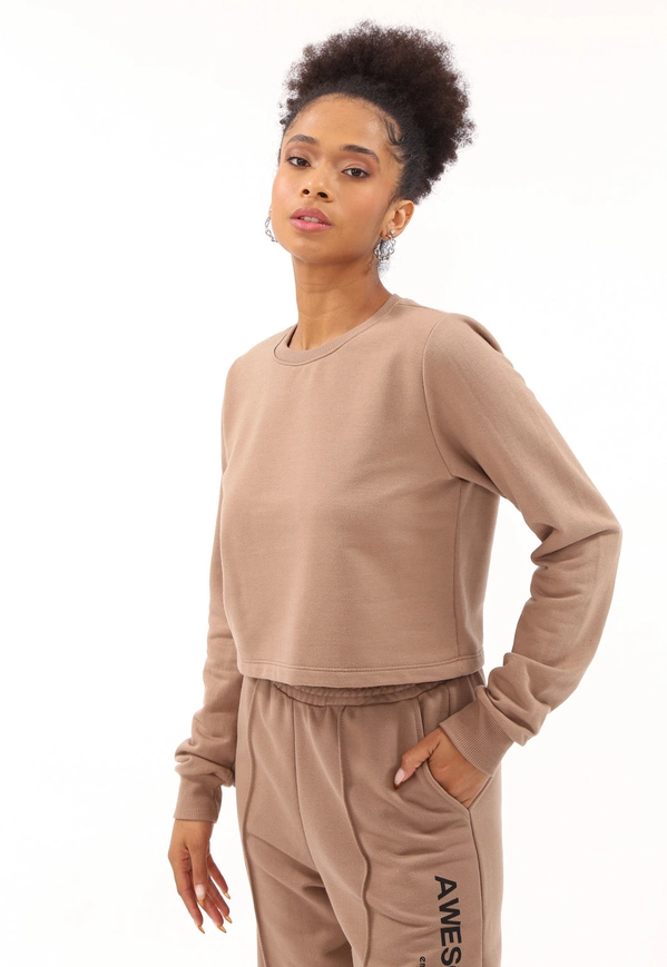 Cropped Moletom Manga Longa