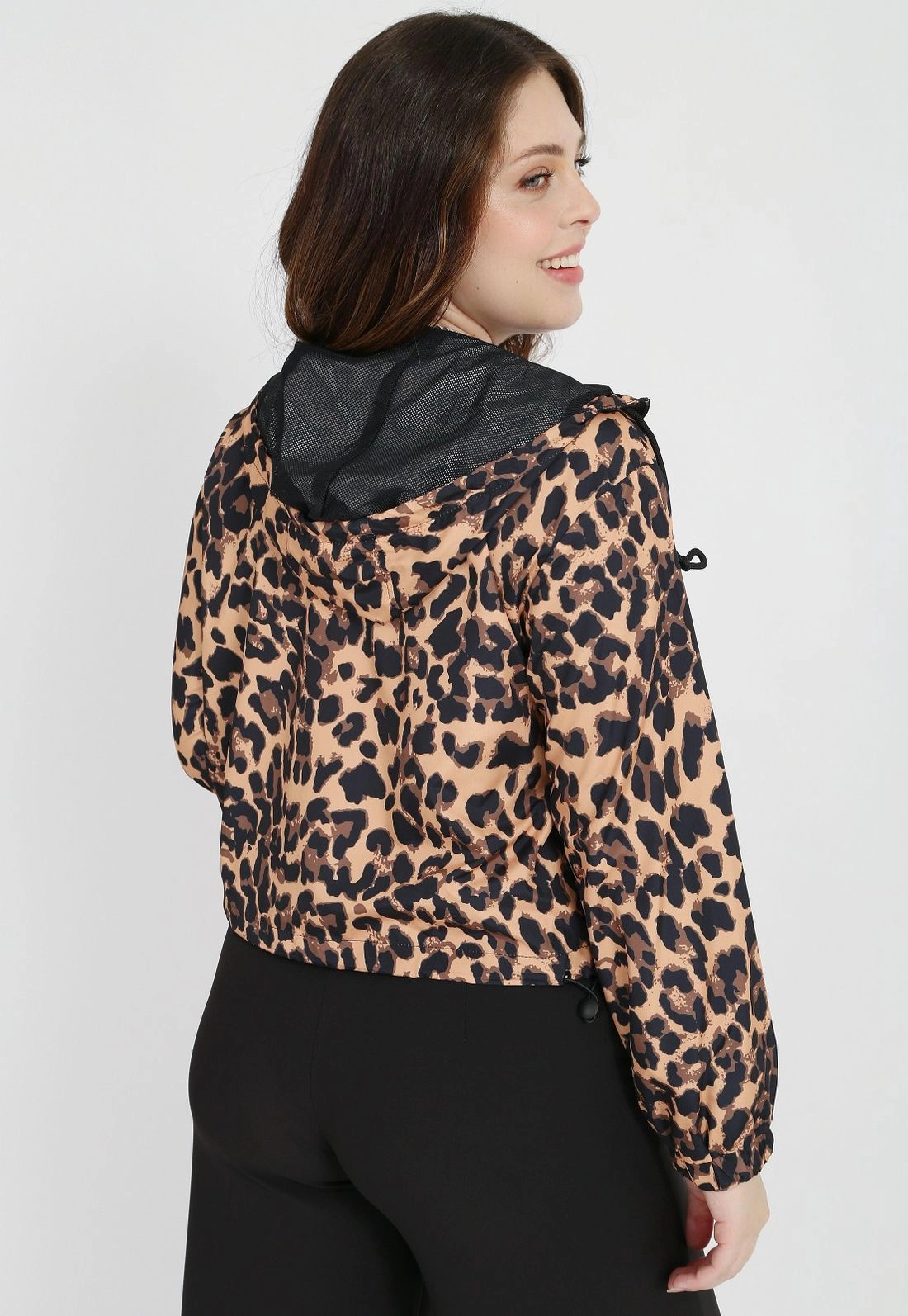 Jaqueta Corta Vento Nylon Animal Print