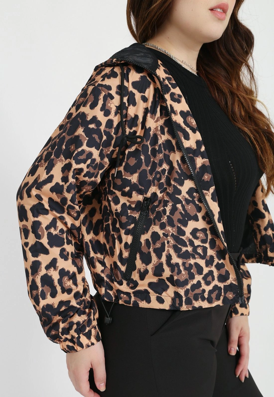 Jaqueta Corta Vento Nylon Animal Print