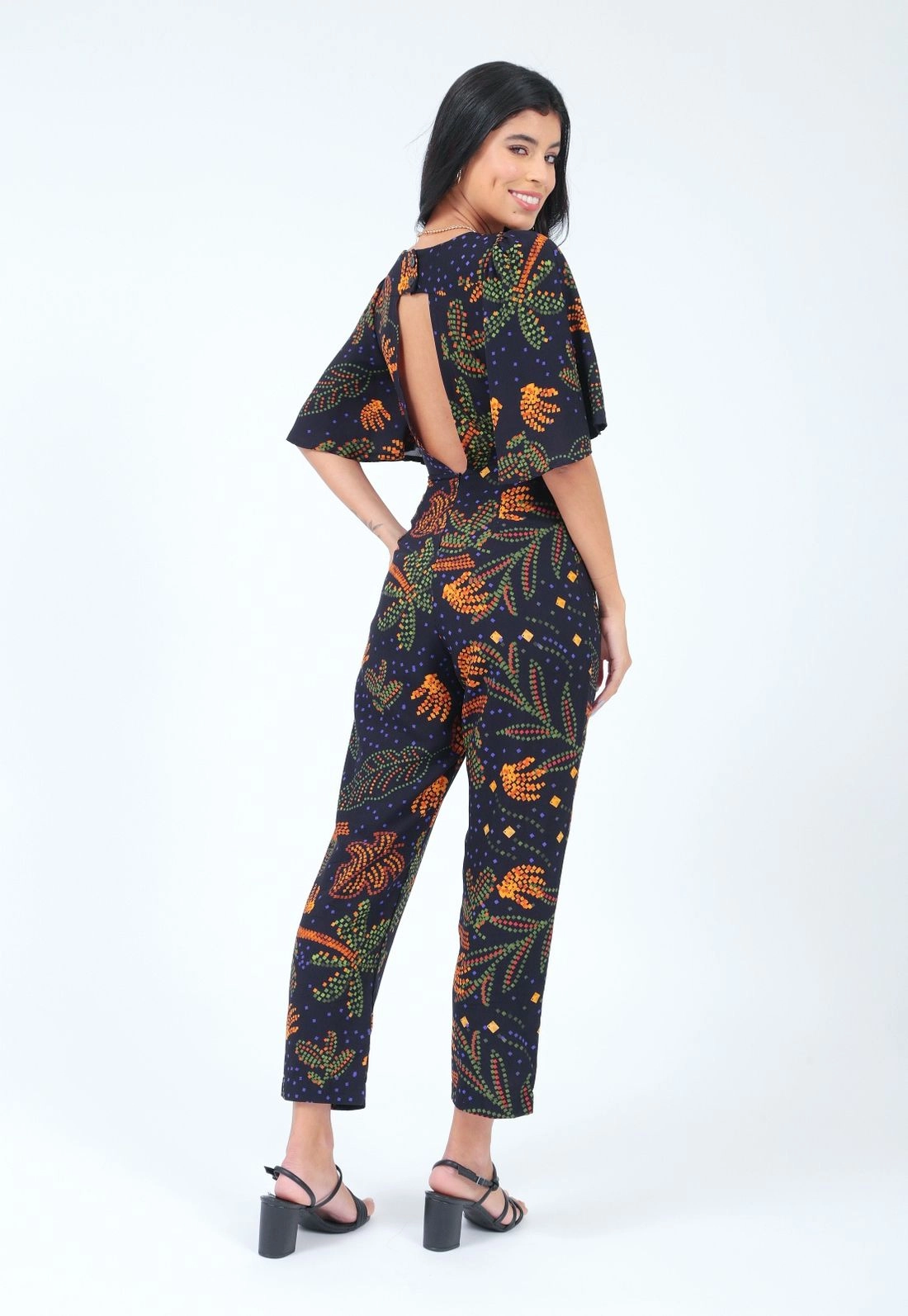 Macacão Viscose 3/4 Estampado