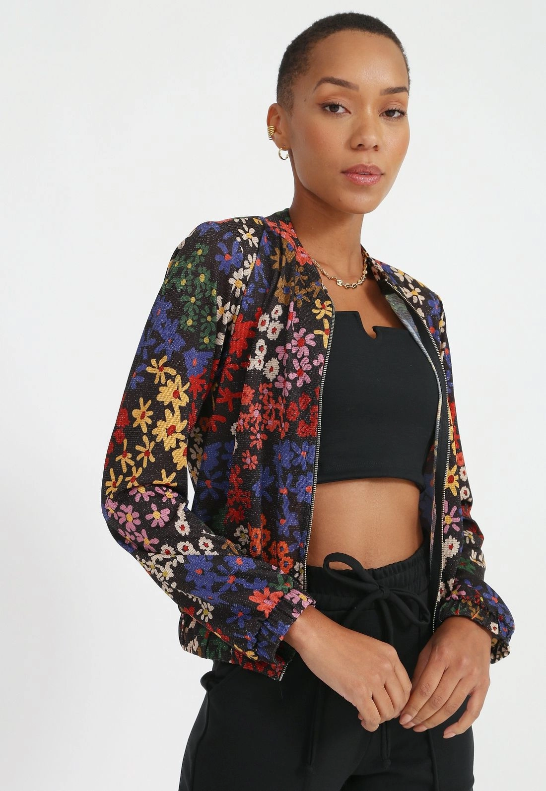 Jaqueta Lurex Bomber Liberty
