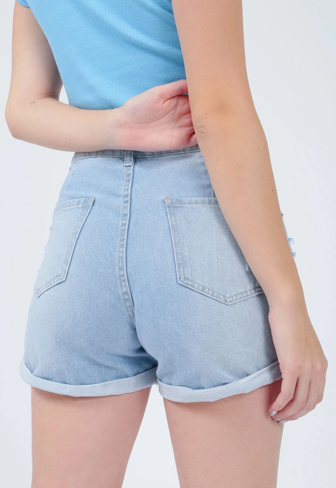 Shorts Jeans Barra Dobrada