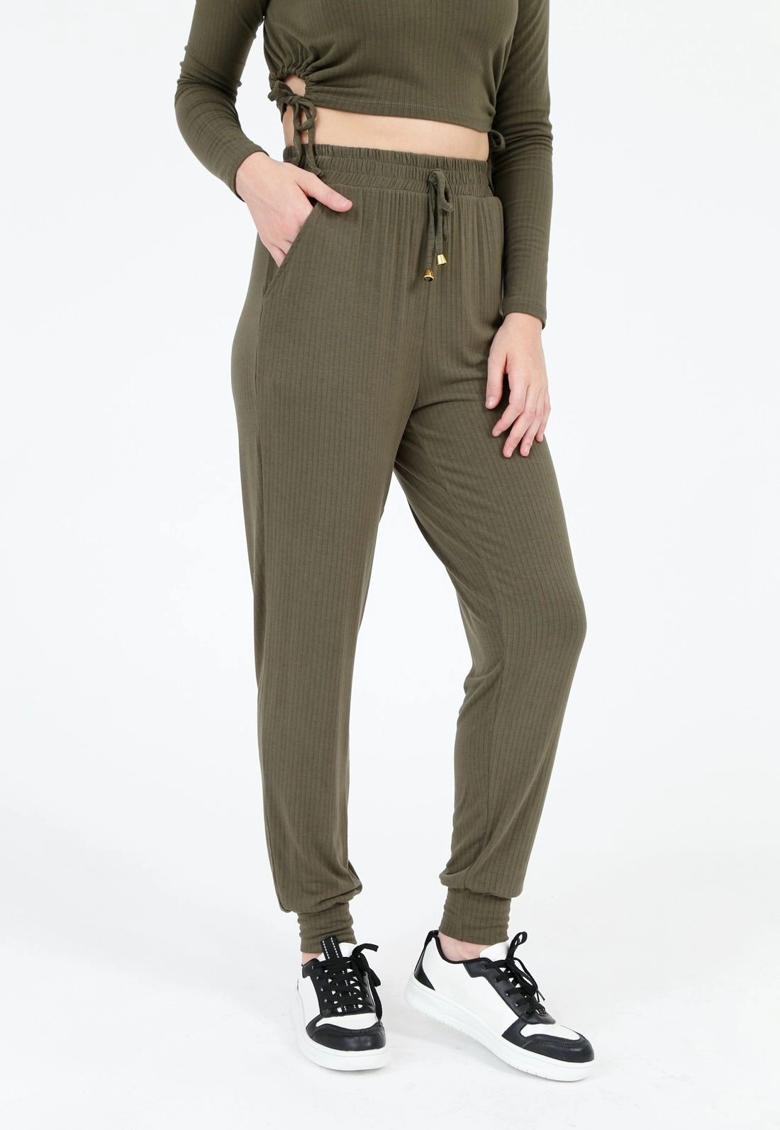 Calça Canelada Jogger