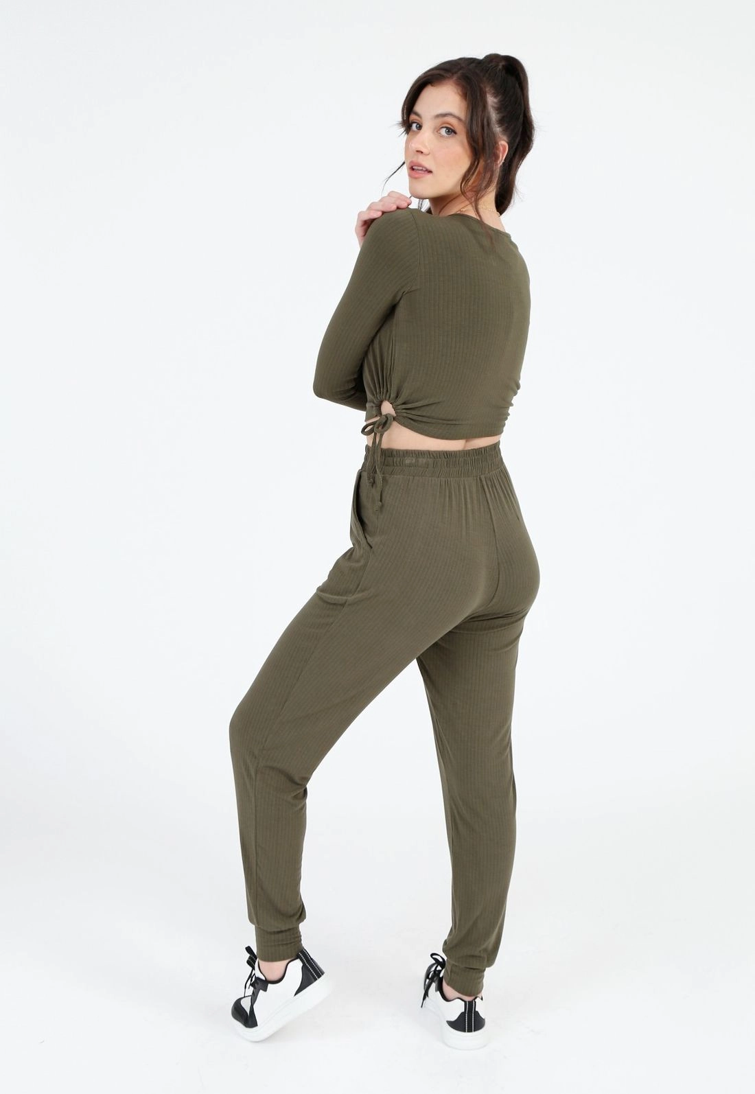 Calça Canelada Jogger