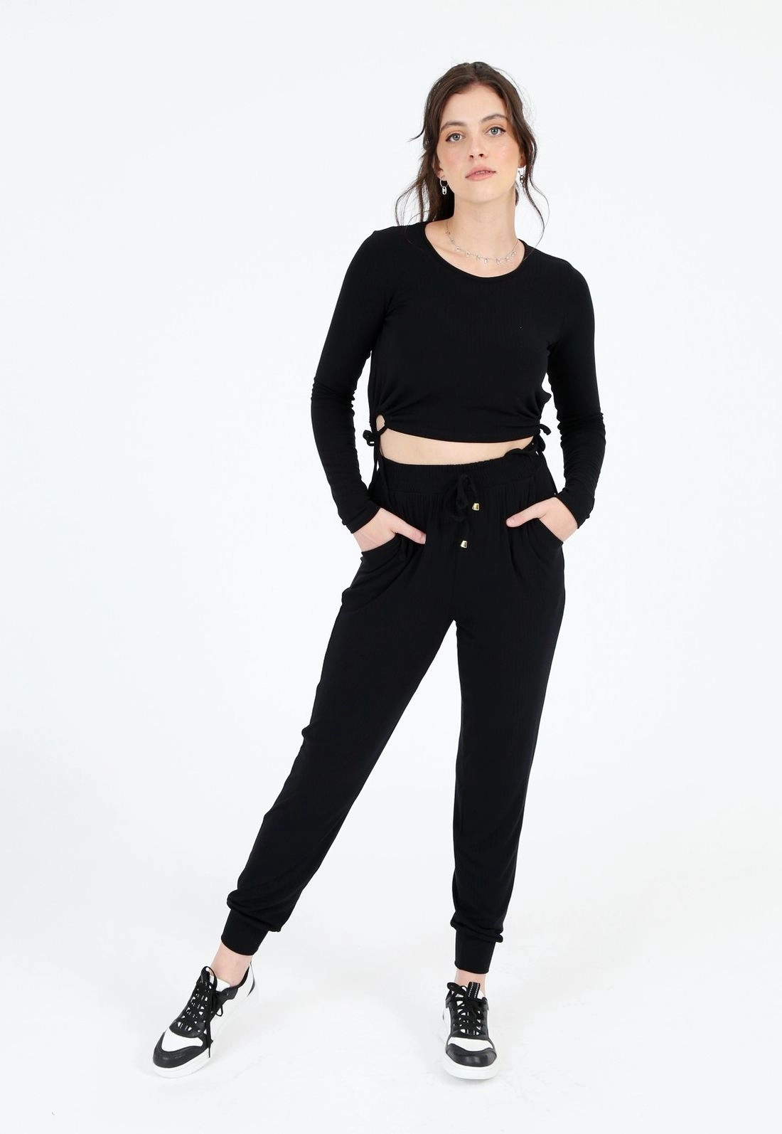 Calça Canelada Jogger