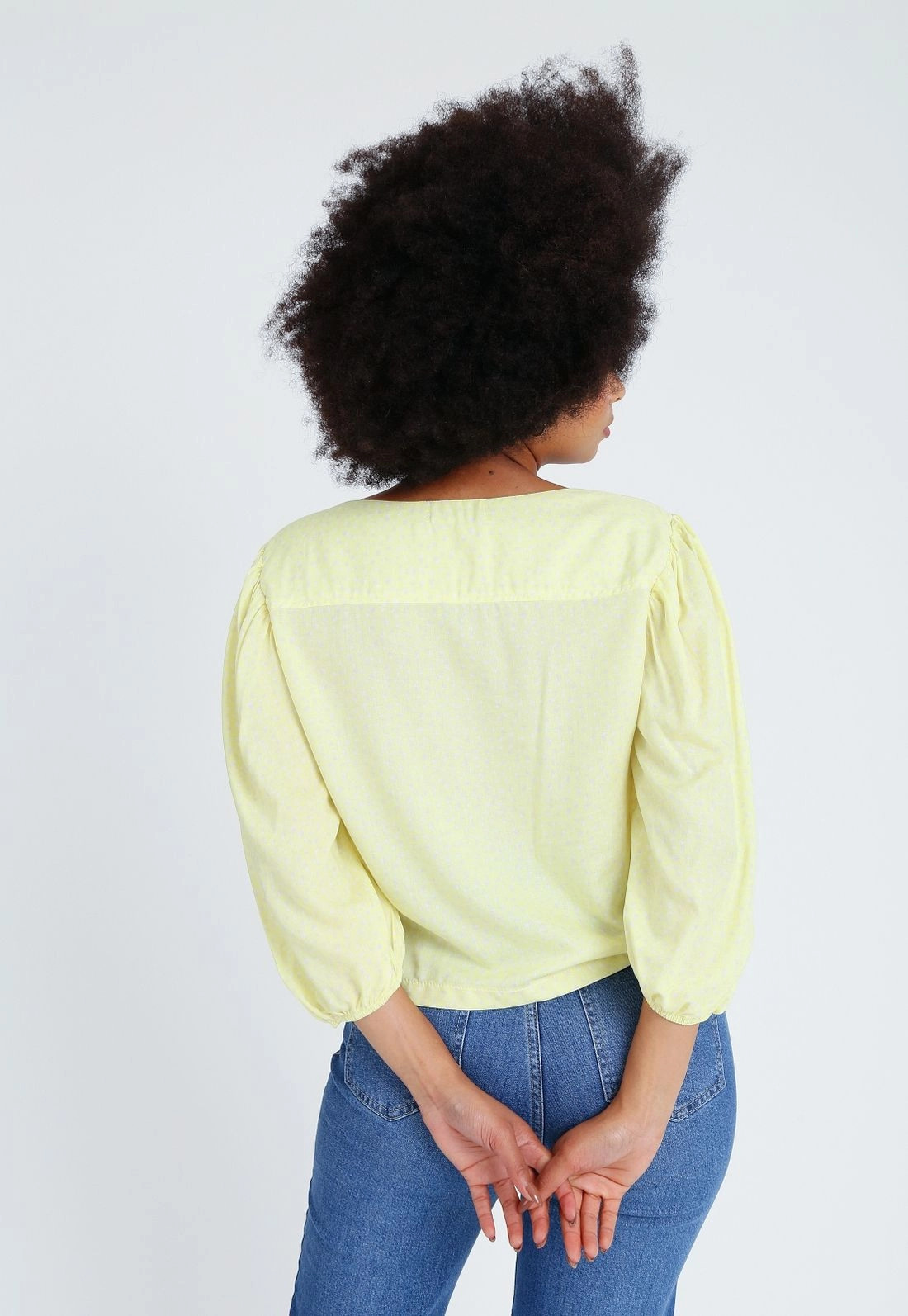 Blusa Viscose 7/8 Decote Aberto