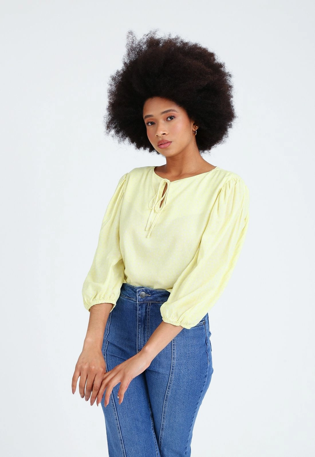 Blusa Viscose 7/8 Decote Aberto