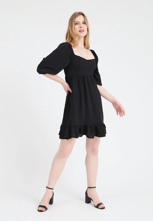 Vestido Air Flow 3/4 Recorte Babado
