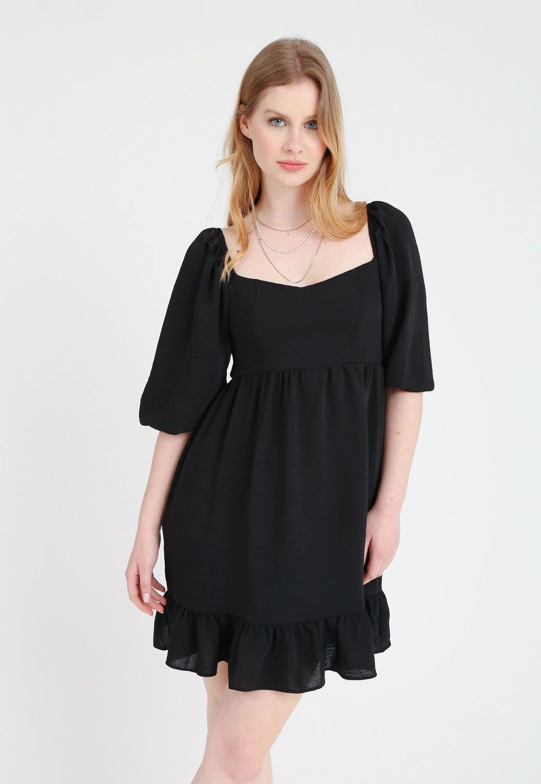 Vestido Air Flow 3/4 Recorte Babado