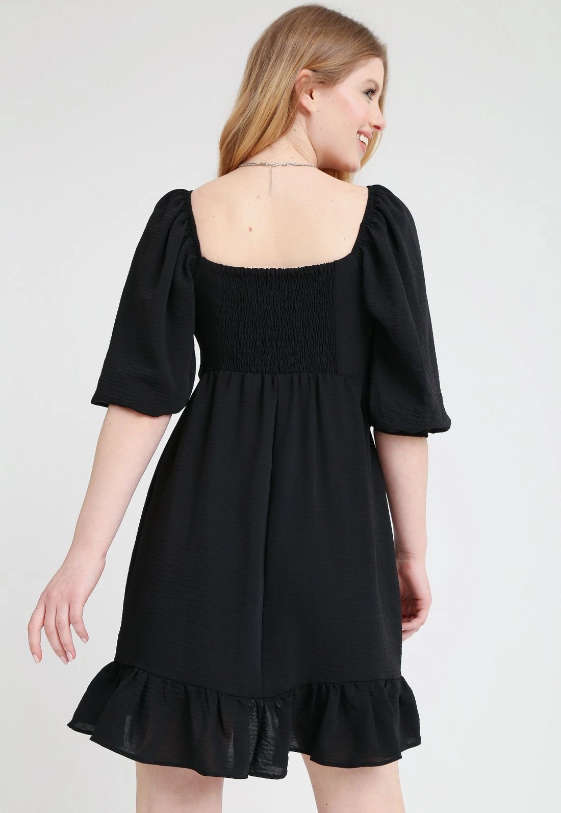 Vestido Air Flow 3/4 Recorte Babado
