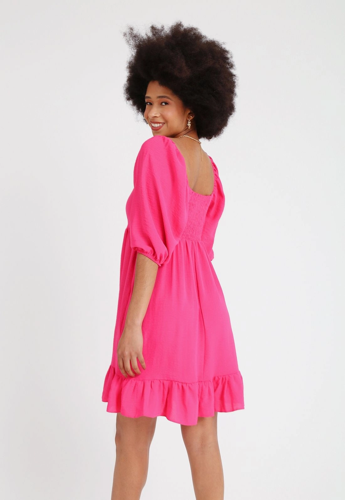 Vestido Air Flow 3/4 Recorte Babado