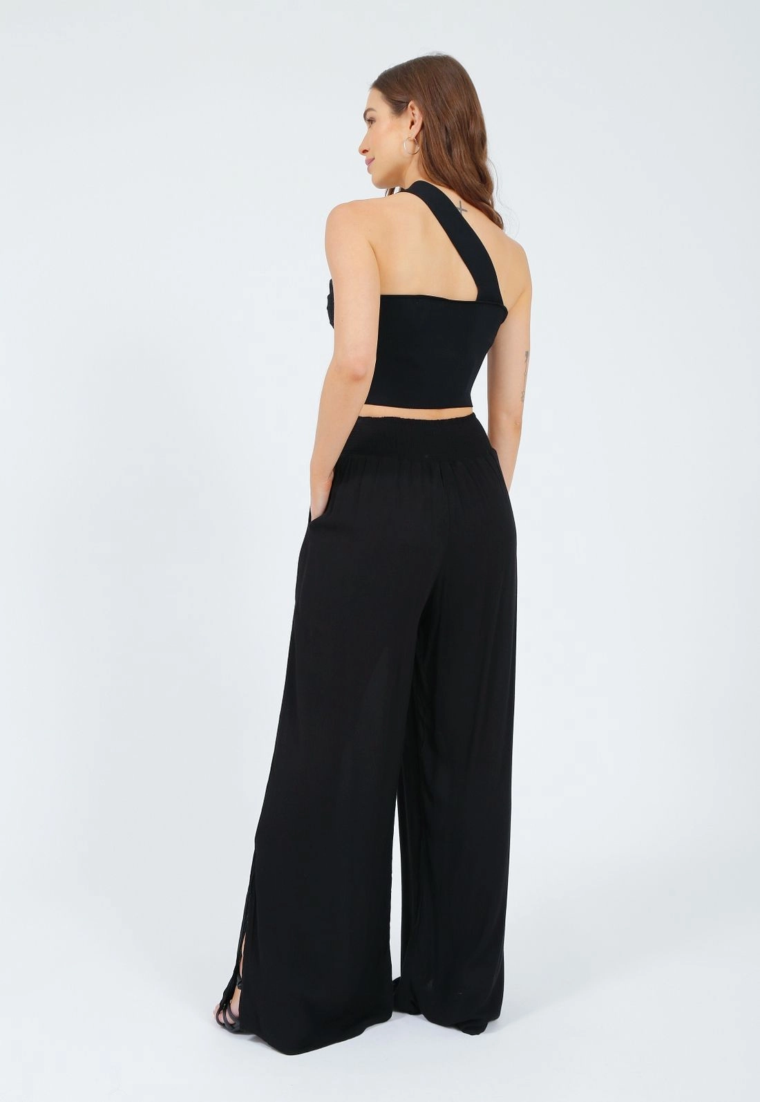 Calça Viscose Texturizado Pantalona