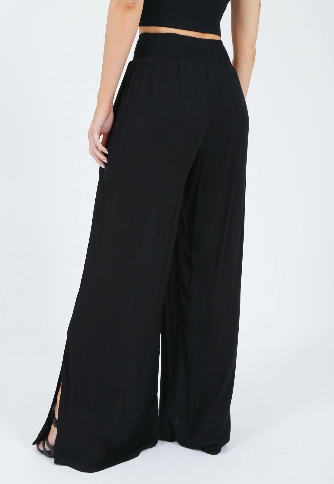 Calça Viscose Texturizado Pantalona