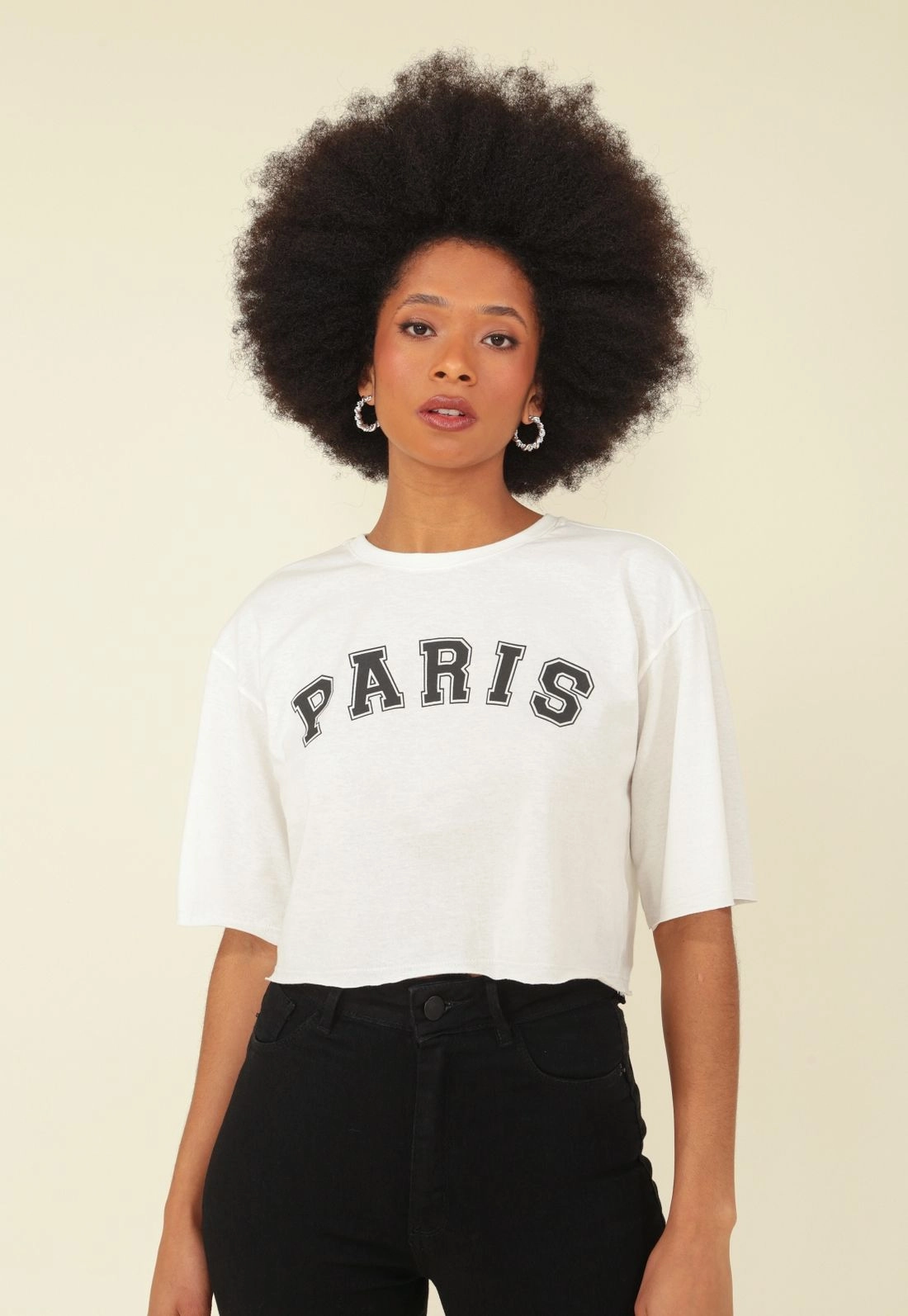 Blusa Cropped Meia Malha Paris